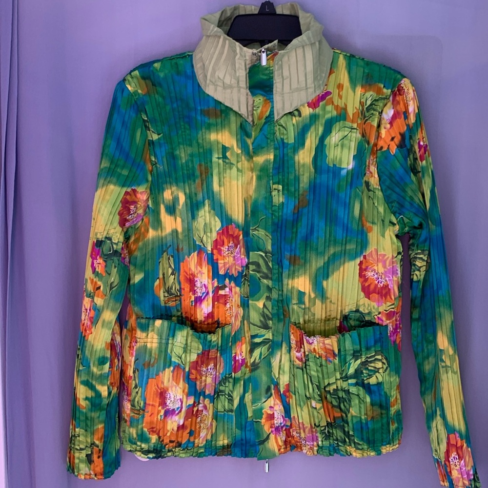 UBU Clothing Reversible Vibrant Floral Tropical Multicolor Women's Jacket
